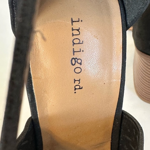 Indigo Rd. Boho Black Zip Back Peep Toe Block Heeled Sandals Sz 9.5 M - Picture 8 of 8